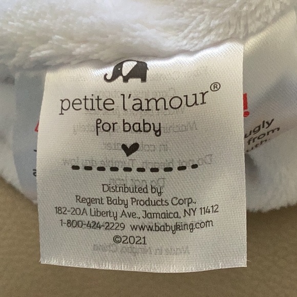 Petite L’Amour swaddle wrap ivory off white with lion embroidered very soft - Picture 14 of 14